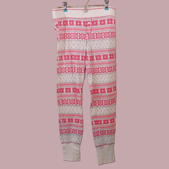 Victoria's Secret Long John PJs White/Pink/Grey Top & Bottom Size XS - Picture 2 of 10